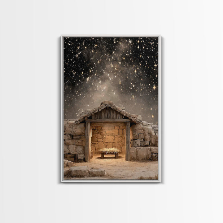 Infant Hope Radiance – Framed Canvas Print – Christian Art Canvas – Christian Wall Art – Jesus Art – Christian Decor – Christmas Art