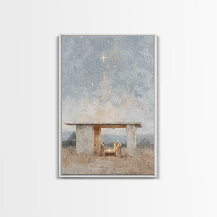 Shelter of Peace – Framed Canvas Print – Christian Decor – Jesus Art – Christian Art Canvas – Christmas Art – Christian Wall Art