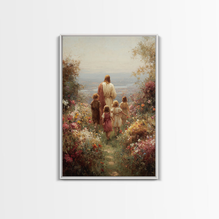 Garden Of Promise – Framed Canvas Print – Christian Art Canvas – Christian Wall Art – Jesus Painting – Christian Decor – Christian Art