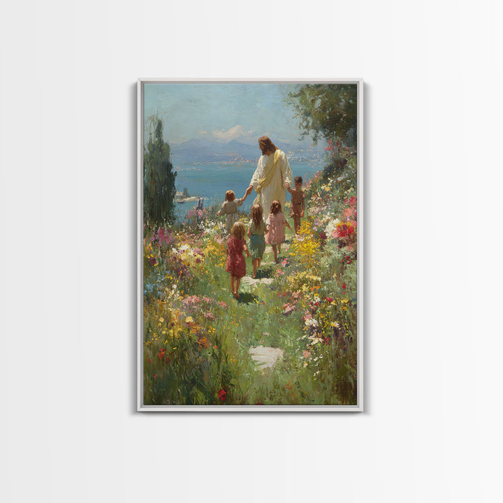 Summer Of Grace – Framed Canvas Print – Christian Art Canvas – Christian Art – Christian Wall Art – Jesus Painting – Christian Decor