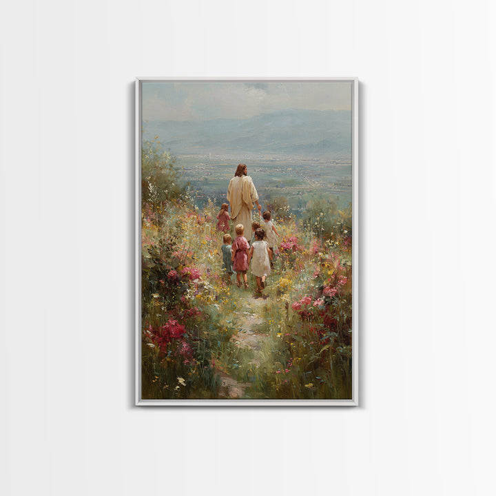 Morning In Faith – Framed Canvas Print – Jesus Painting – Christian Art Canvas – Christian Wall Art – Christian Decor – Christian Art