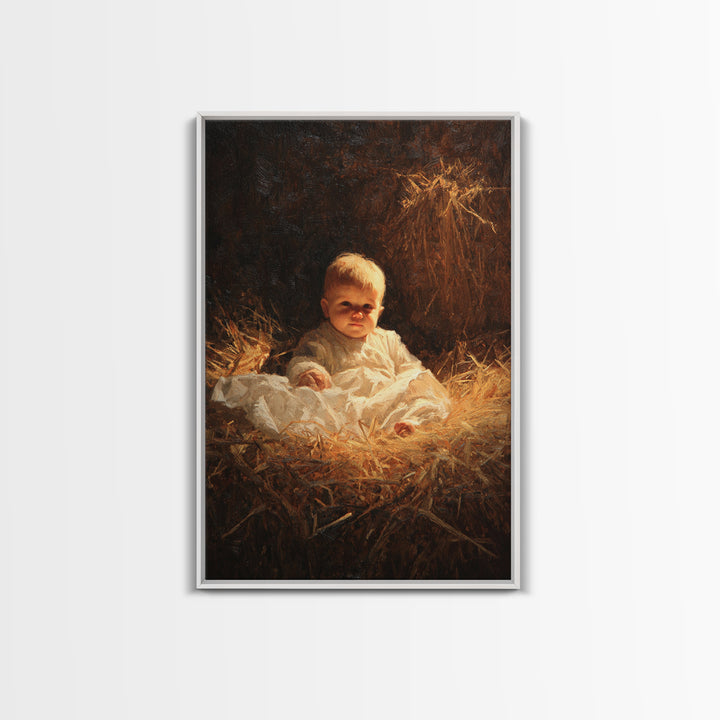 Blessed Child Radiance – Framed Canvas Print – Christian Wall Art – Christian Art Canvas – Jesus Painting – Christmas Art Work – Christian