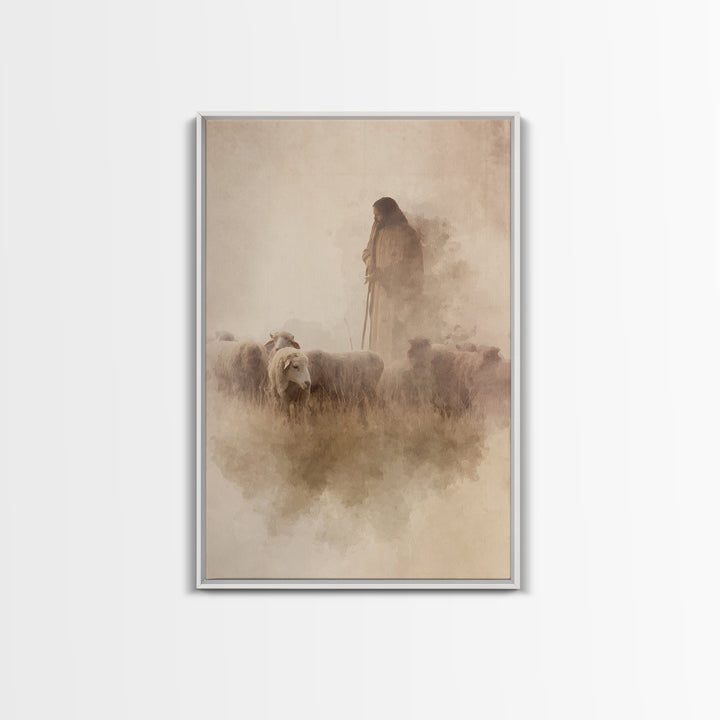 Dust Of Mercy, Framed Canvas Print, Christian Wall Art, Christian Art Print, Jesus Painting Canvas, Subtle Christian Art, Christian Christm