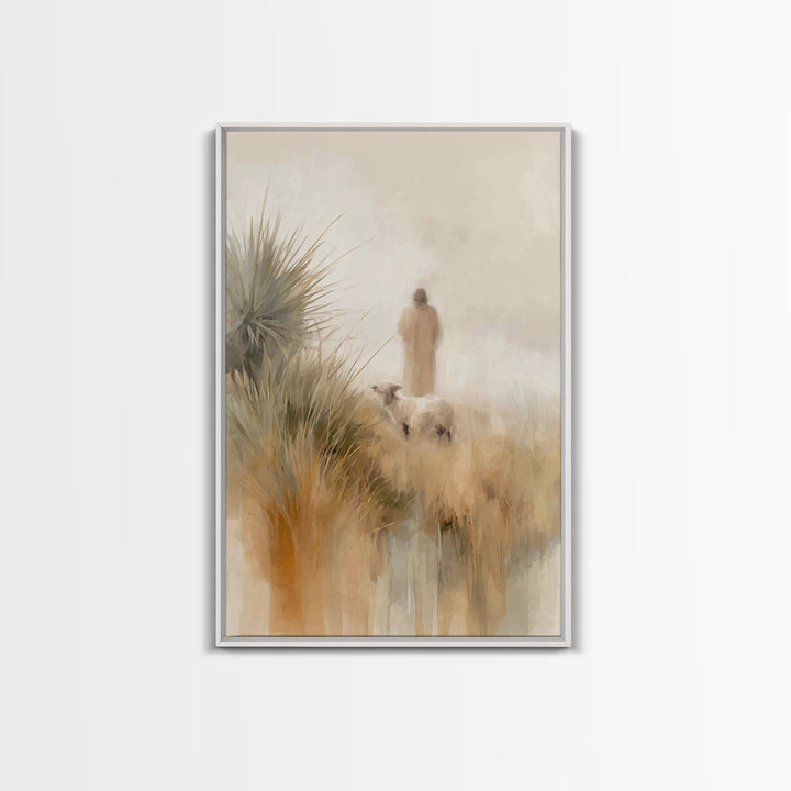 Horizons Of Mercy, Framed Canvas Print, Christian Wall Art, Modern Christian Art, Christian Art Canvas, Jesus Painting, Christian Decor
