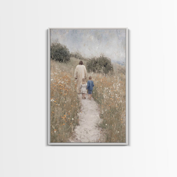 Garden Of Promise – Framed Canvas Print – Christian Wall Art – Christian Art Canvas – Jesus Painting – Modern Christian Art – Christian Gif