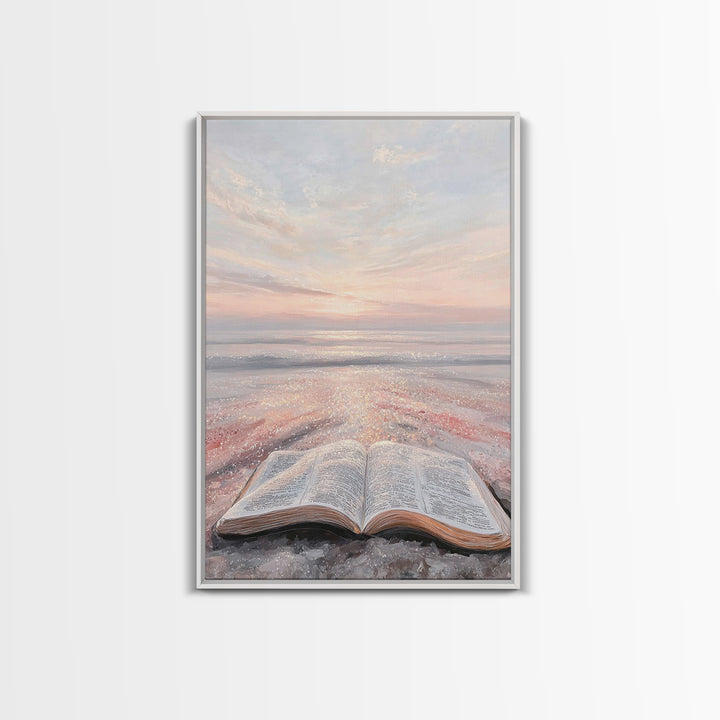 Sunrise Scripture – Framed Canvas Print – Christian Wall Art – Christian Art Canvas – Christian Art Print – Modern Christian Art – Christia