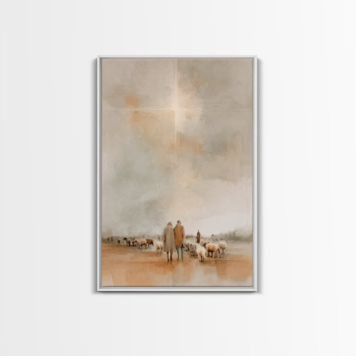Star Of Hope | Framed Canvas Print | Christian Art Canvas | Christmas Wall Art | Modern Christian Art | Christian Christmas Art
