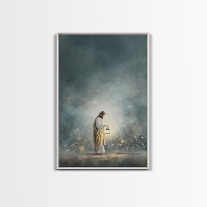 Light Of Mercy – Framed Canvas Print – Christian Wall Art – Jesus Painting – Christian Art Canvas – Modern Christian Art – Christian Christ