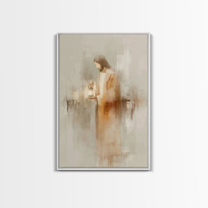 Radiant Mercy – Framed Canvas Print – Christian Wall Art – Jesus Painting – Christian Art Canvas – Modern Christian Art – Christian Christm