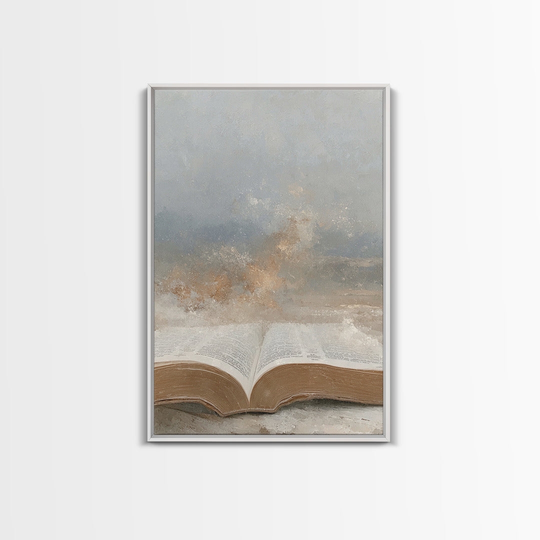 Light Of Scripture – Framed Canvas Print – Christian Wall Art – Christian Art Canvas – Jesus Painting – Christian Decor – Christmas Art