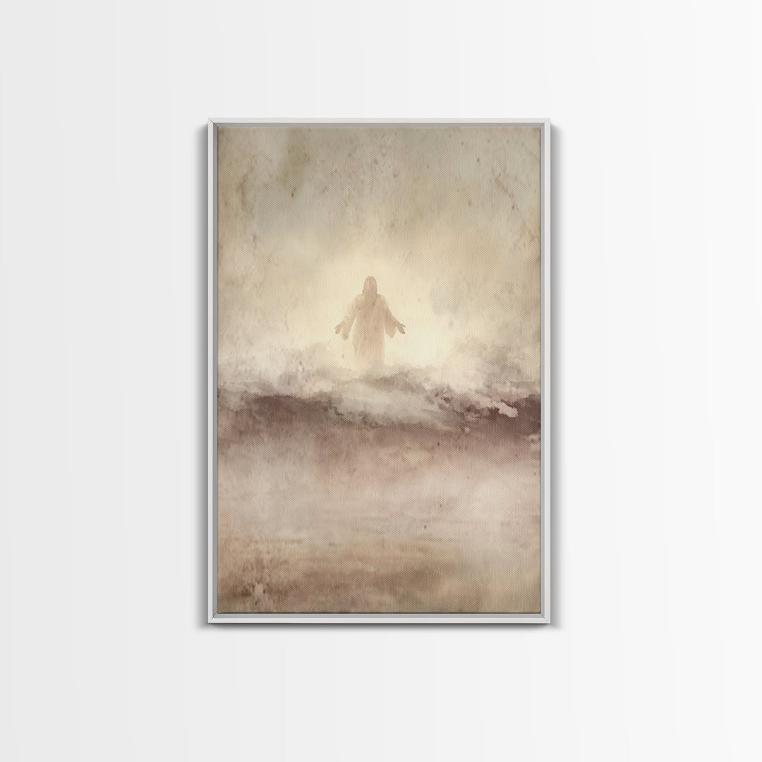 Eternal Presence – Framed Canvas Print – Christian Wall Art – Christian Art Canvas – Jesus Painting – Minimalist Christian Art – Christian