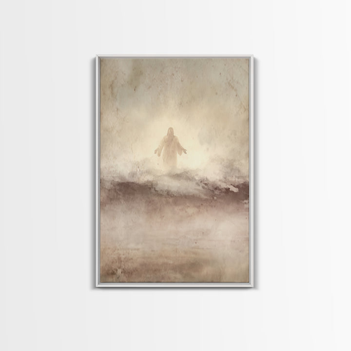 Eternal Presence – Framed Canvas Print – Christian Wall Art – Christian Art Canvas – Jesus Painting – Minimalist Christian Art – Christian