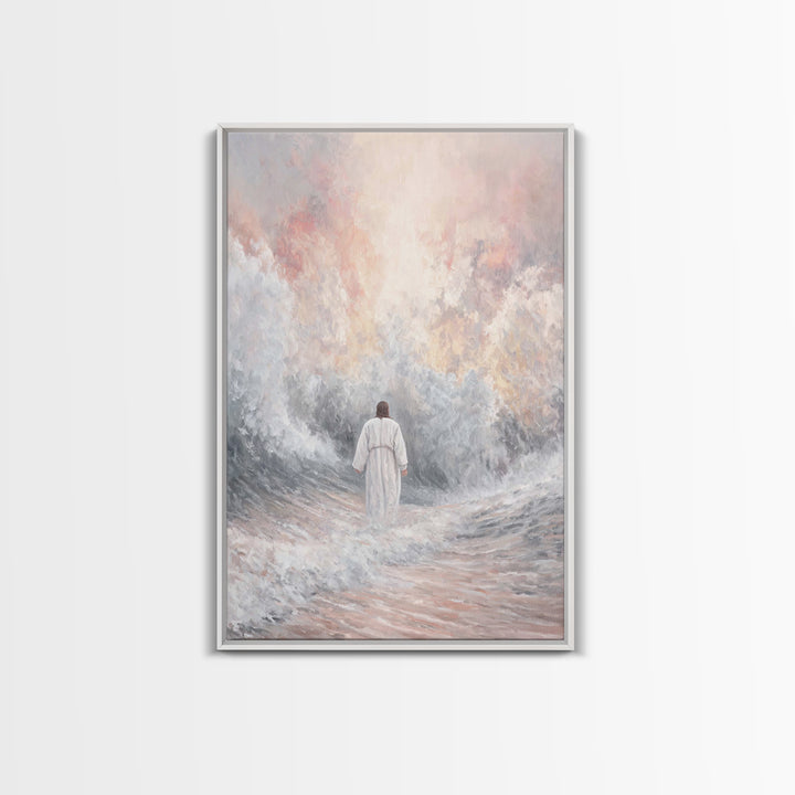 Light Of The Deep – Framed Canvas Print – Christian Art Painting – Jesus Wall Art – Christian Christmas Decorations – Abstract Christian Ar