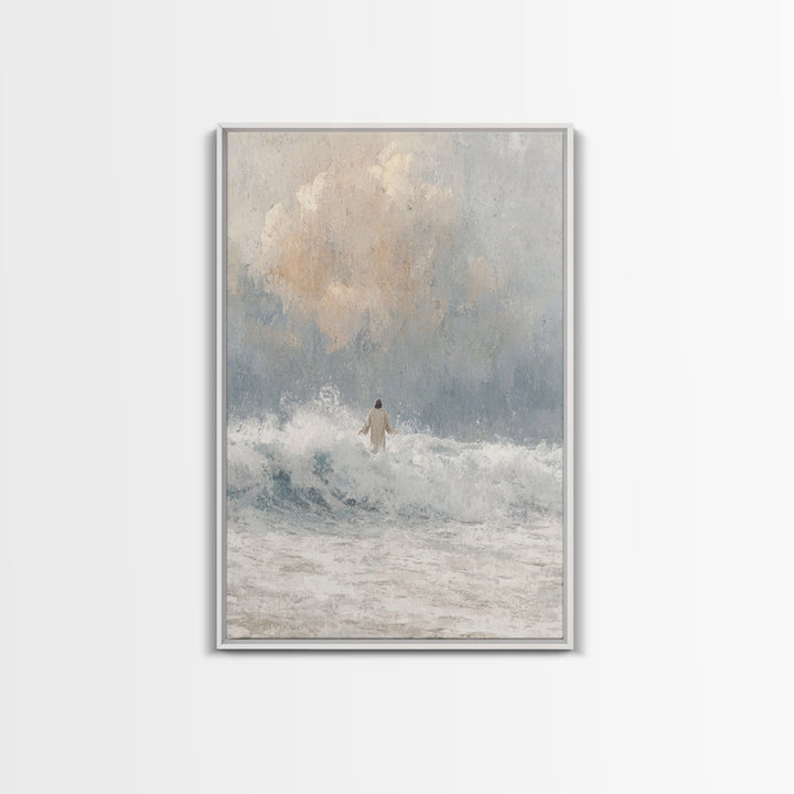 Harbor Of Faith | Framed Canvas Print | Christian Art Gift | Christian Canvas Wall Art | Jesus Paintings | Subtle Christian Paintings | Chr