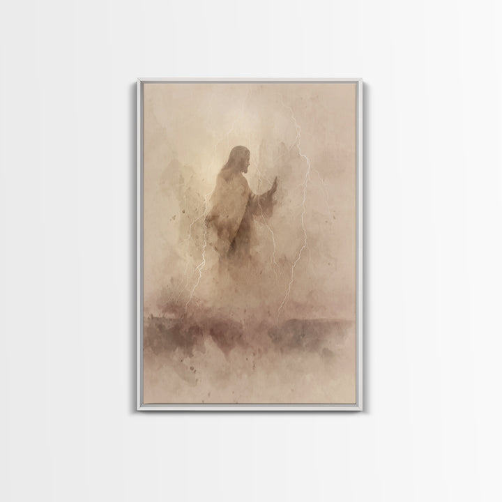 Lightborne Grace, Framed Canvas Print, Christian Art Canvas, Jesus Paintings, Subtle Christian Art, Christian Art Print, Christian Decorati