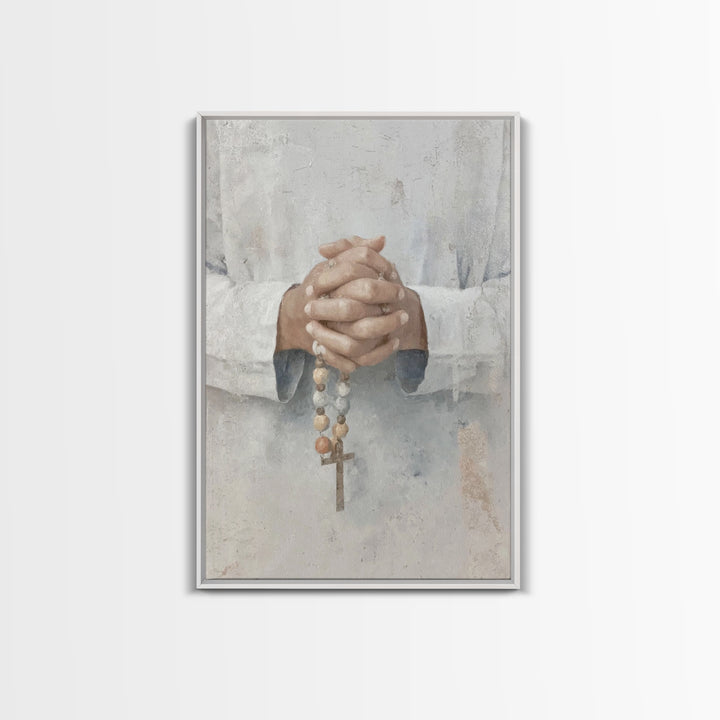 Prayer Of Grace – Framed Canvas Print – Christian Art Canvas – Christian Wall Art – Christian Painting – Christian Christmas Art – Christia