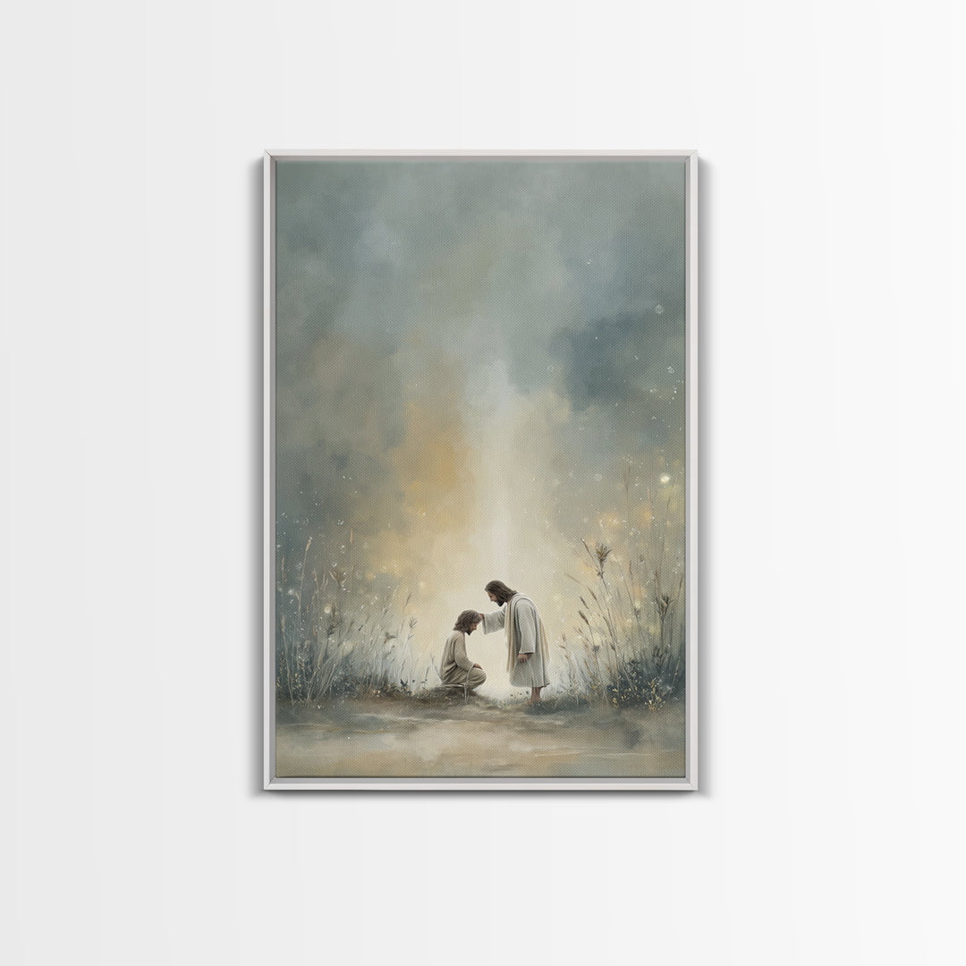 Light of Renewal – Framed Canvas Print – Christian Wall Art – Jesus Art Canvas – Christian Painting – Subtle Christian Art – Christian Home