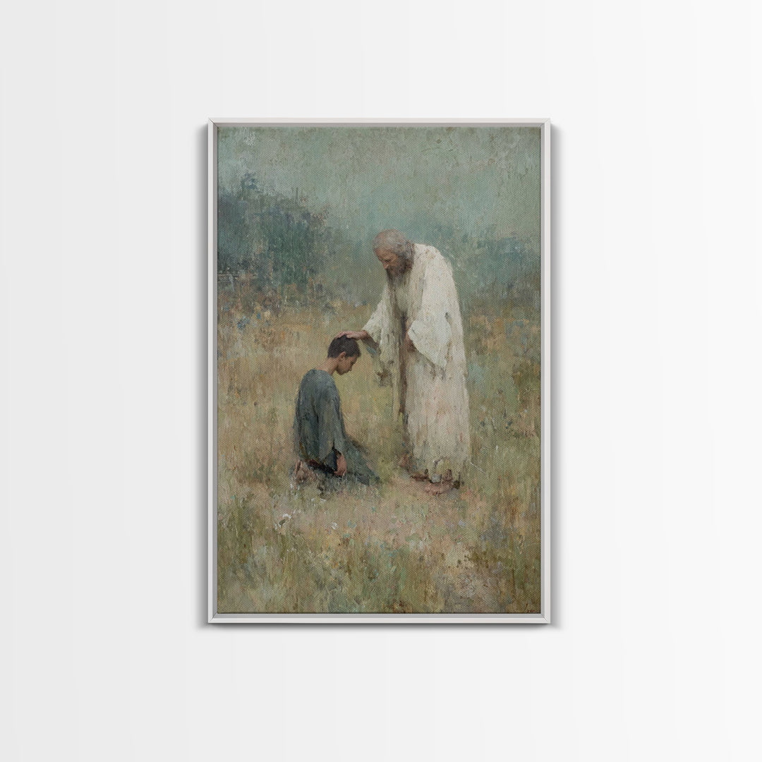 Field of Mercy – Framed Canvas Print – Christian Art Canvas – Christian Gift Ideas – Jesus Painting – Christian Wall Art – Christian Decor