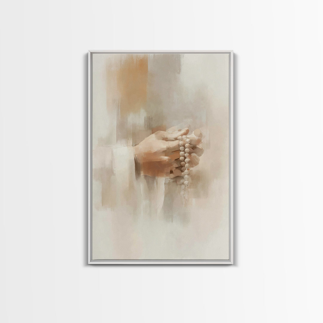 Heavenly Petition – Framed Canvas Print – Christian Art Canvas – Christian Wall Art – Christian Painting – Christian Decor – Christmas Chri