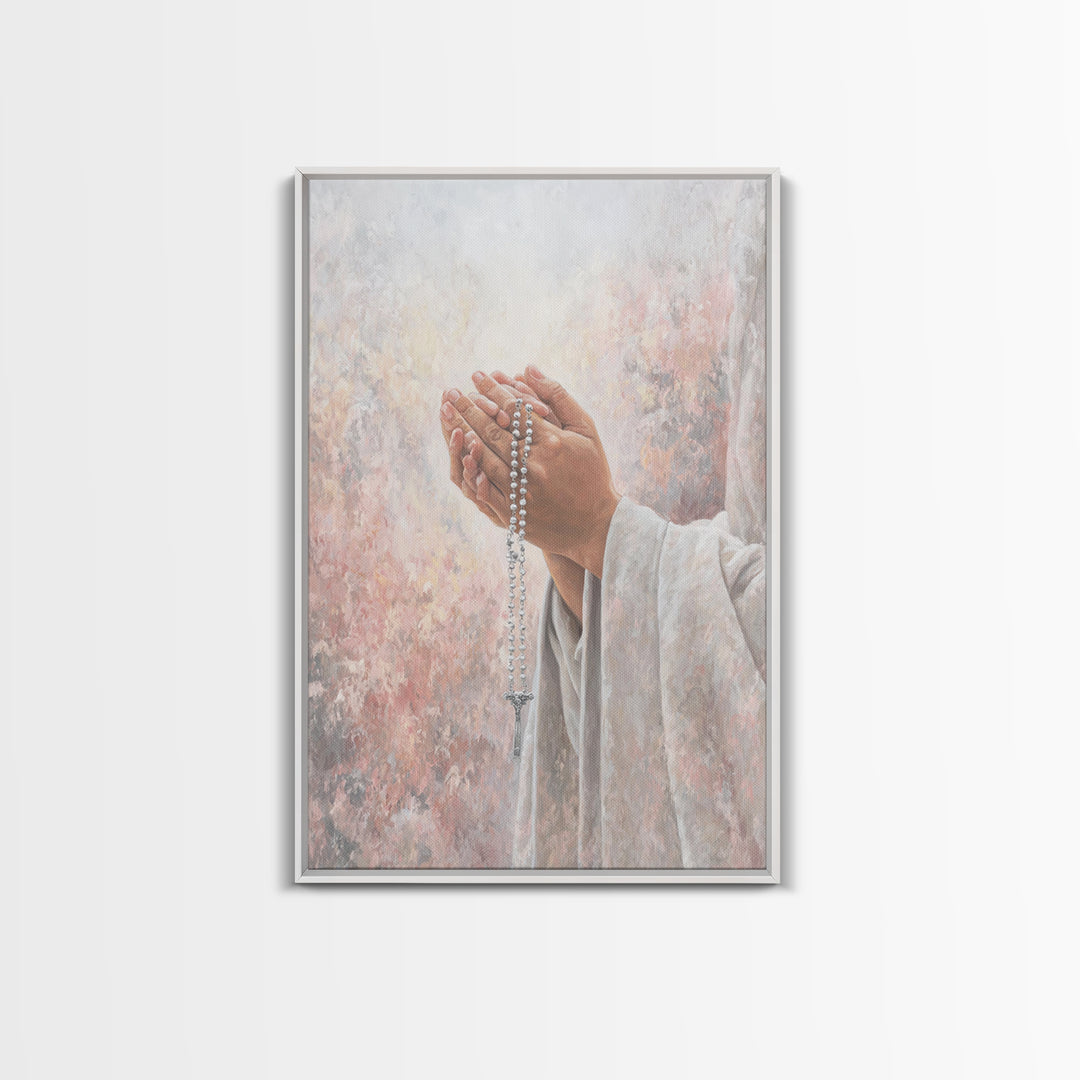 Sacred Offering – Framed Canvas Print – Christian Wall Art – Christian Art Canvas – Christian Painting – Christmas Art – Christian Decor