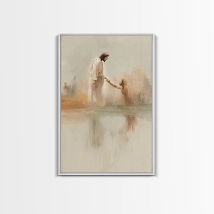 River Of Mercy – Framed Canvas Print – Christian Wall Art – Jesus Painting – Christian Art Canvas – Unique Christian Art – Christian Decor