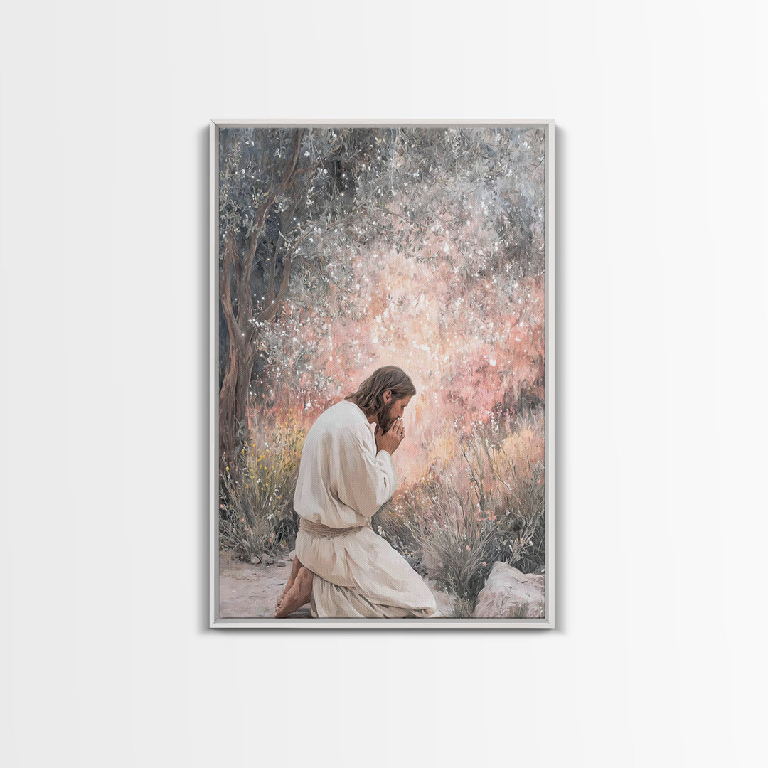 Radiant Petition – Framed Canvas Print – Christian Painting – Christian Art Canvas – Large Christian Art – Jesus Wall Art – Christian Gift