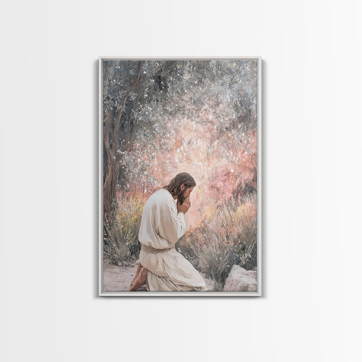 Radiant Petition – Framed Canvas Print – Christian Painting – Christian Art Canvas – Large Christian Art – Jesus Wall Art – Christian Gift