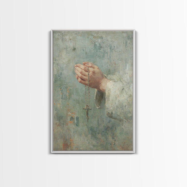 Blessed Stillness – Framed Canvas Print – Christian Art Canvas – Christian Wall Art – Christian Painting – Christian Decor – Christmas Art