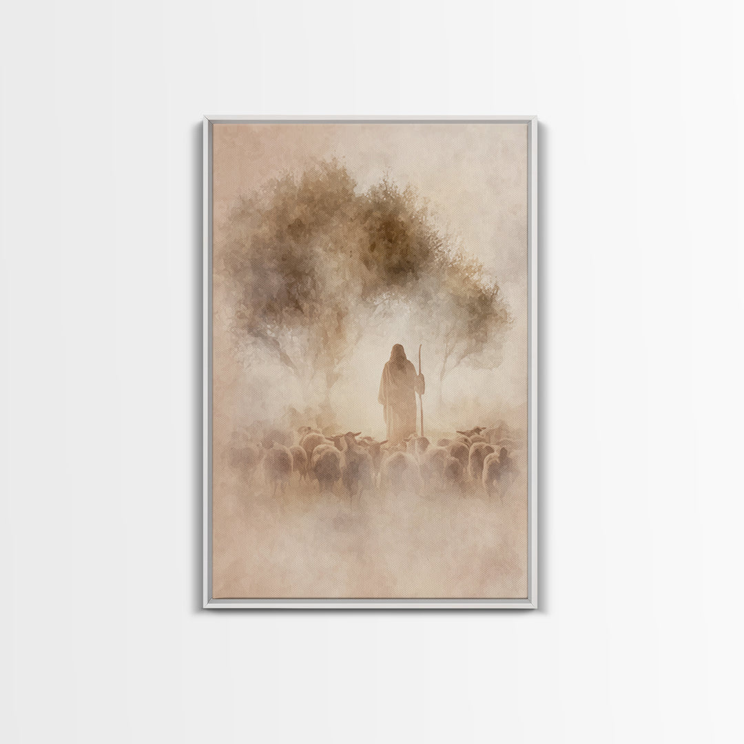 Gardens Of Mercy – Framed Canvas Print – Jesus Painting – Christian Wall Art – Christian Art Canvas – Christian Christmas Art – Christian D