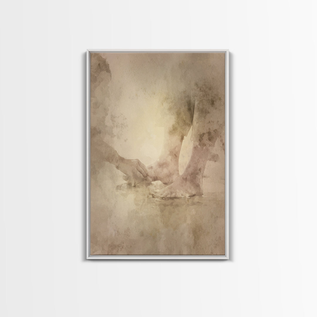 Servant Love – Framed Canvas Print – Christian Art Canvas – Christian Wall Art – Christian Painting – Christian Decor – Christian Christmas