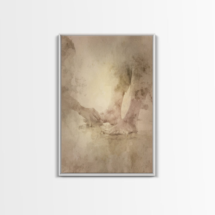 Servant Love – Framed Canvas Print – Christian Art Canvas – Christian Wall Art – Christian Painting – Christian Decor – Christian Christmas