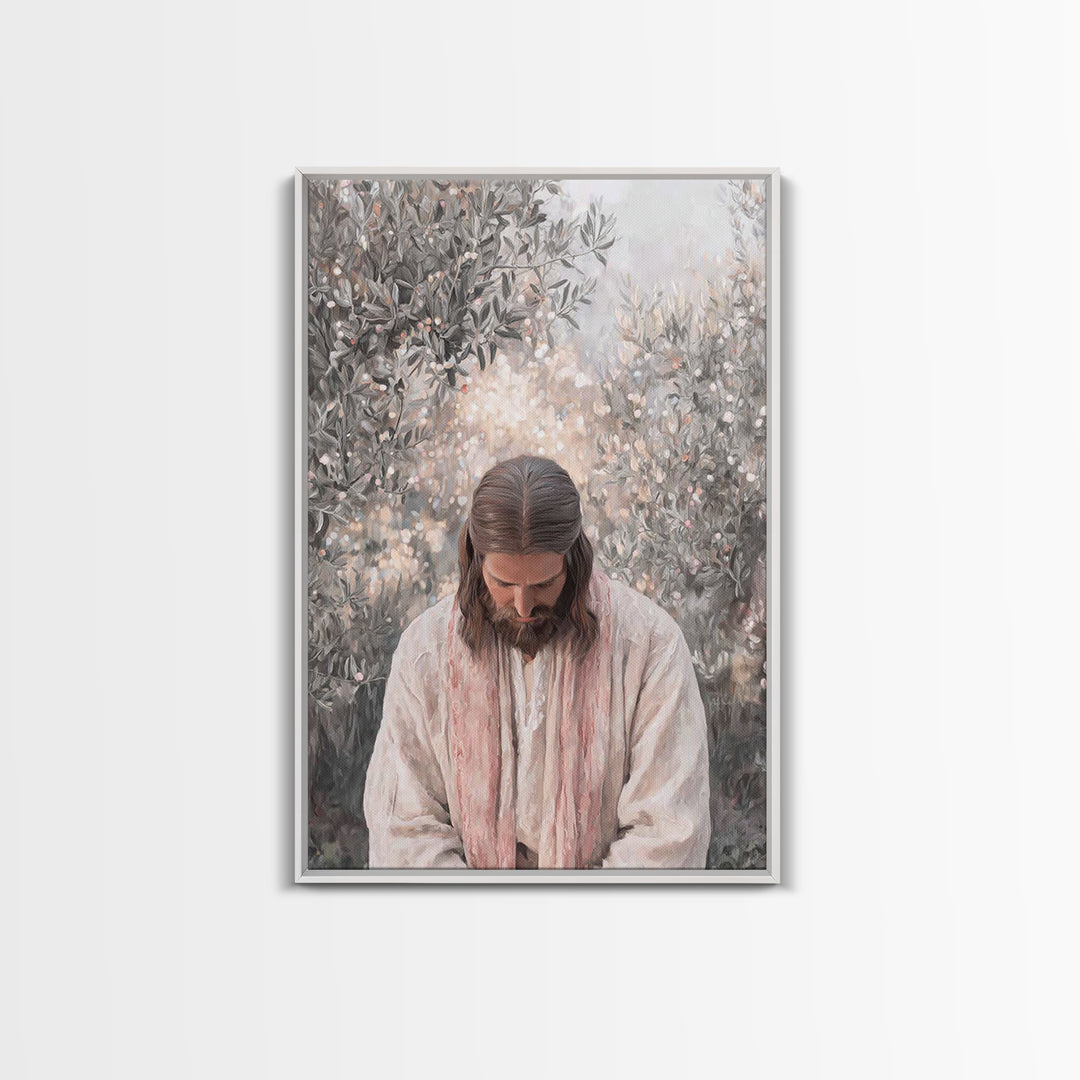 Risen Light Path, Framed Canvas Print, Christian Christmas Art, Jesus Painting, Christian Wall Art, Christmas Art Prints, Christian Art Can