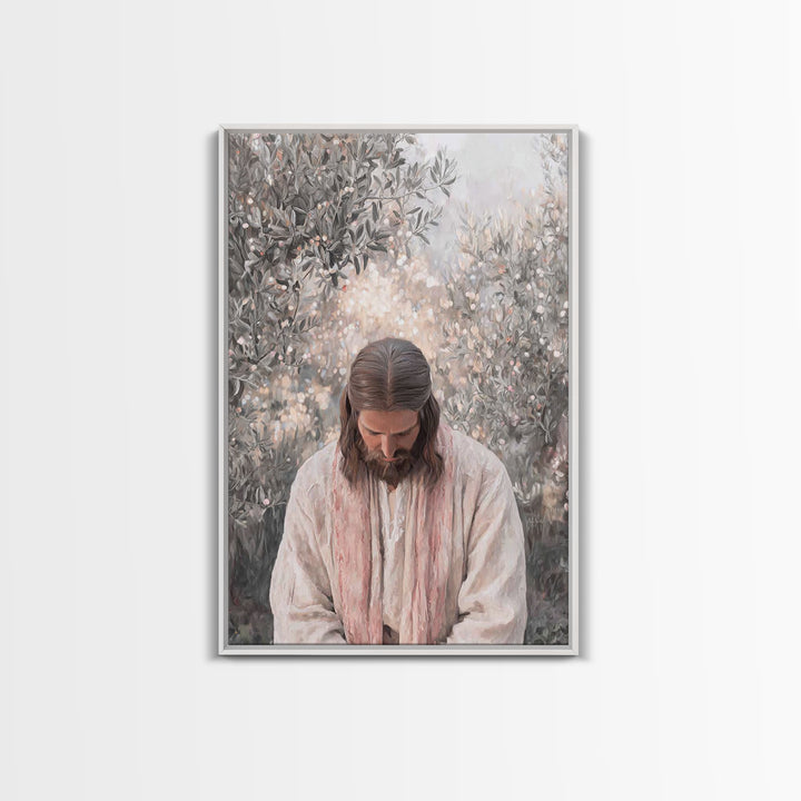 Risen Light Path, Framed Canvas Print, Christian Christmas Art, Jesus Painting, Christian Wall Art, Christmas Art Prints, Christian Art Can