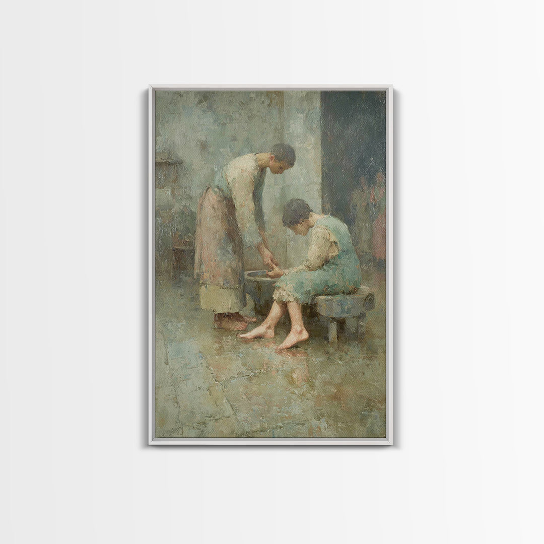 Servant’s Grace – Framed Canvas Print – Christian Wall Art – Christian Art Canvas – Christian Painting – Vintage Christian Art – Christian