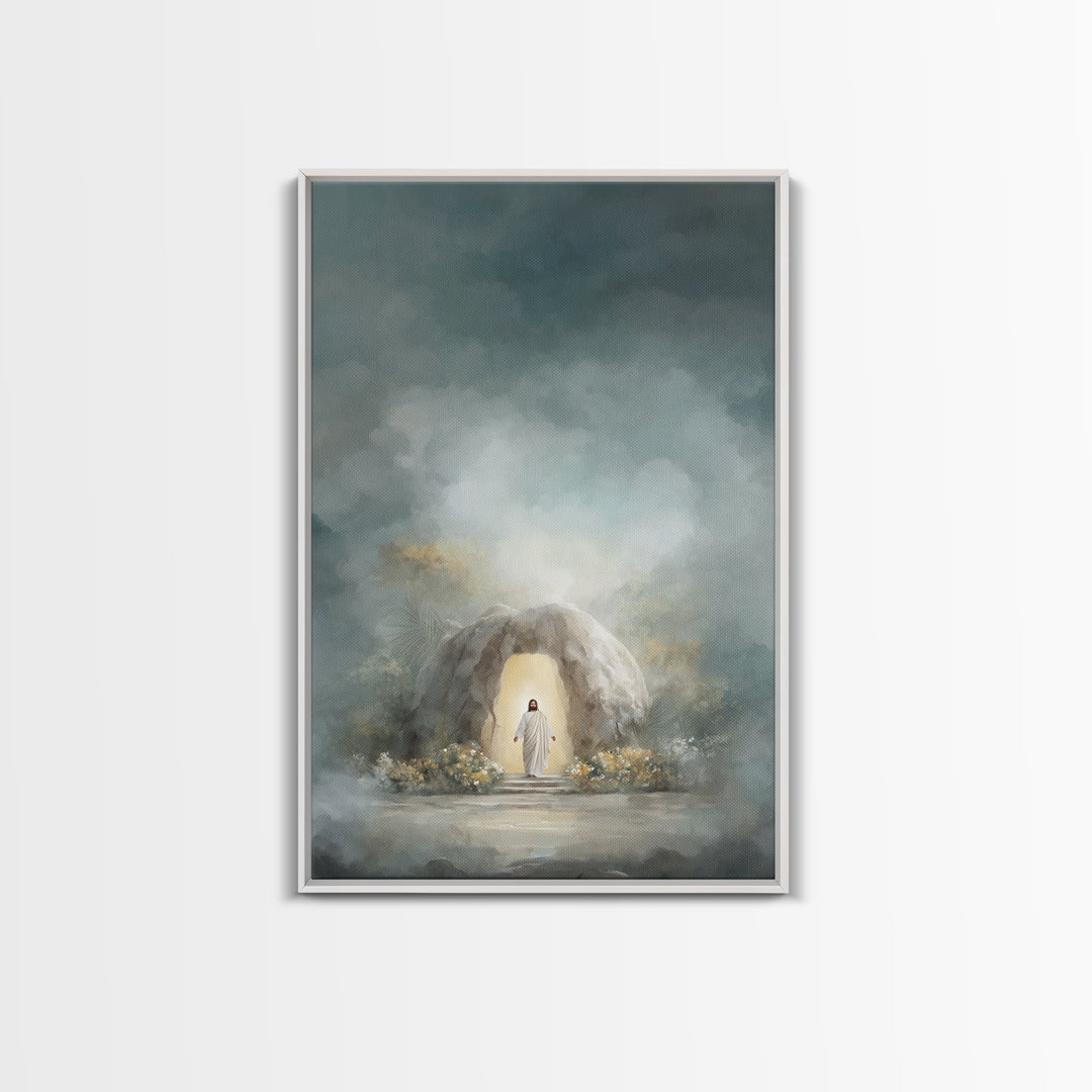 Softened Prayer Shade, Framed Canvas Print, Christian Art Canvas, Christian Paintings, Jesus Painting, Christian Wall Art, Modern Christian