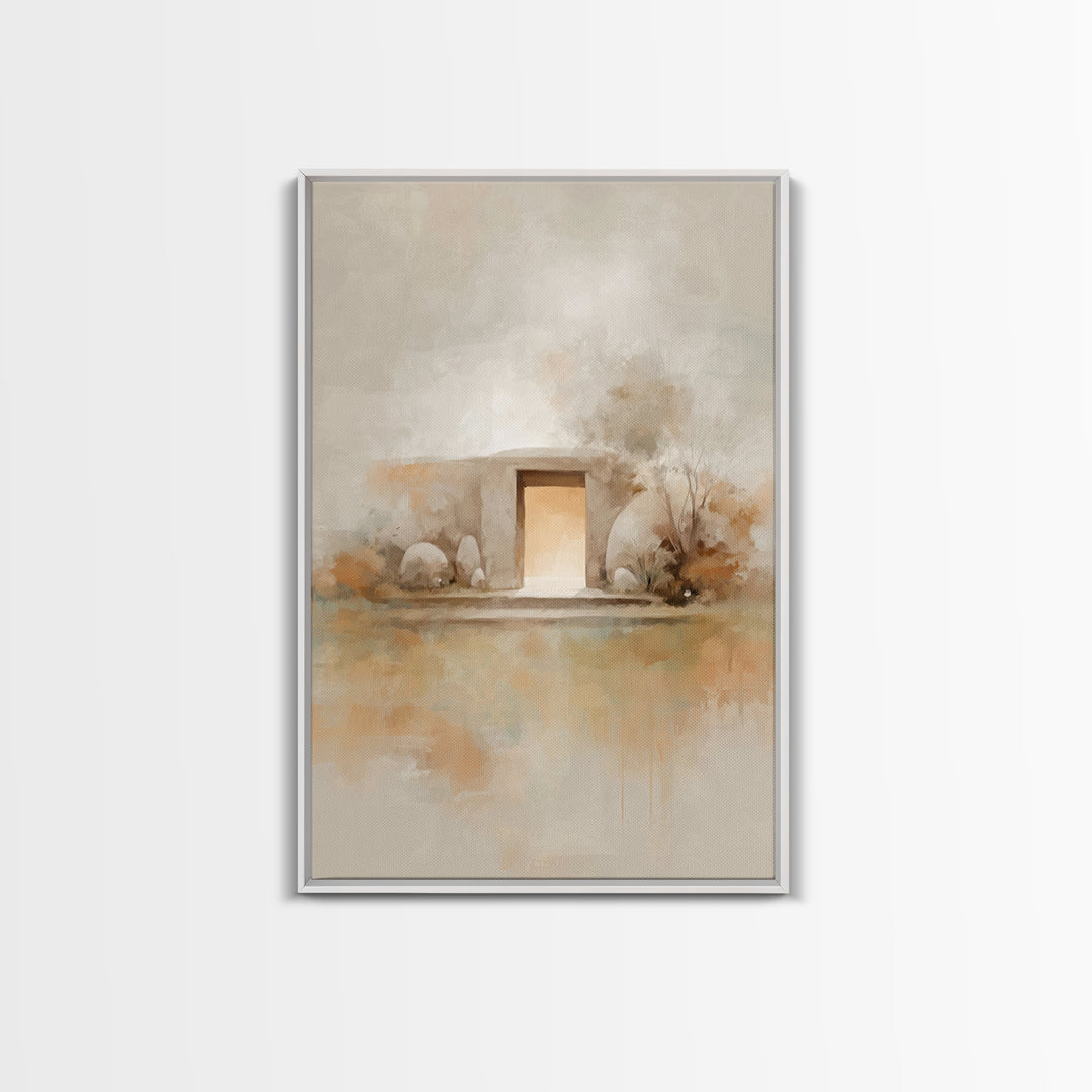 Light Of Renewal | Framed Canvas Print | Christian Art Canvas | Christian Wall Art | Christian Gift | Jesus Painting | Modern Christian Art