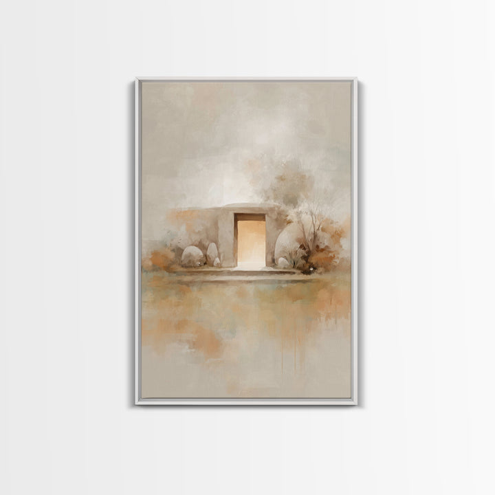 Light Of Renewal | Framed Canvas Print | Christian Art Canvas | Christian Wall Art | Christian Gift | Jesus Painting | Modern Christian Art