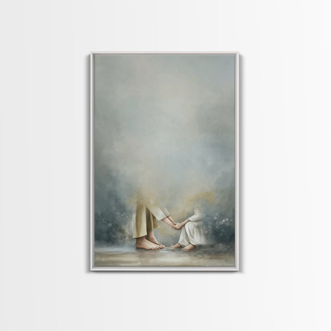 Humble Light – Framed Canvas Print – Christian Art Canvas – Christian Wall Art – Christian Painting – Christian Decor – Subtle Christian Ar