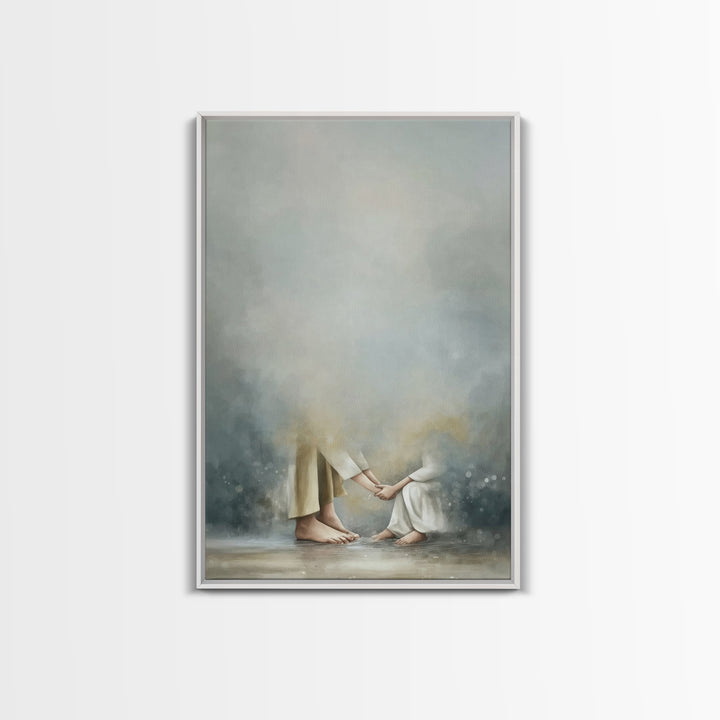 Humble Light – Framed Canvas Print – Christian Art Canvas – Christian Wall Art – Christian Painting – Christian Decor – Subtle Christian Ar