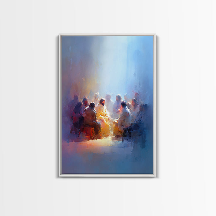 Radiant Fellowship, Framed Canvas Print, Christian Art Canvas, Christian Wall Art, Jesus Painting, Christian Gift Ideas, Large Christian Ar