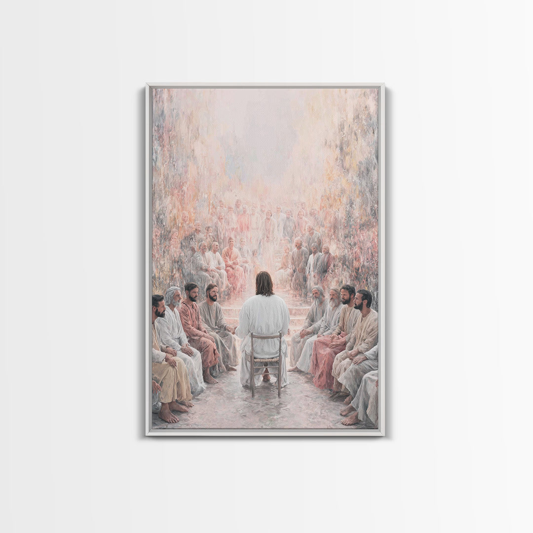 Heavenly Gathering – Framed Canvas Print – Christian Wall Art – Christian Art Canvas – Jesus Painting – Christian Art – Christian Gift Idea