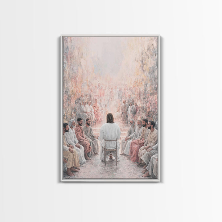 Heavenly Gathering – Framed Canvas Print – Christian Wall Art – Christian Art Canvas – Jesus Painting – Christian Art – Christian Gift Idea