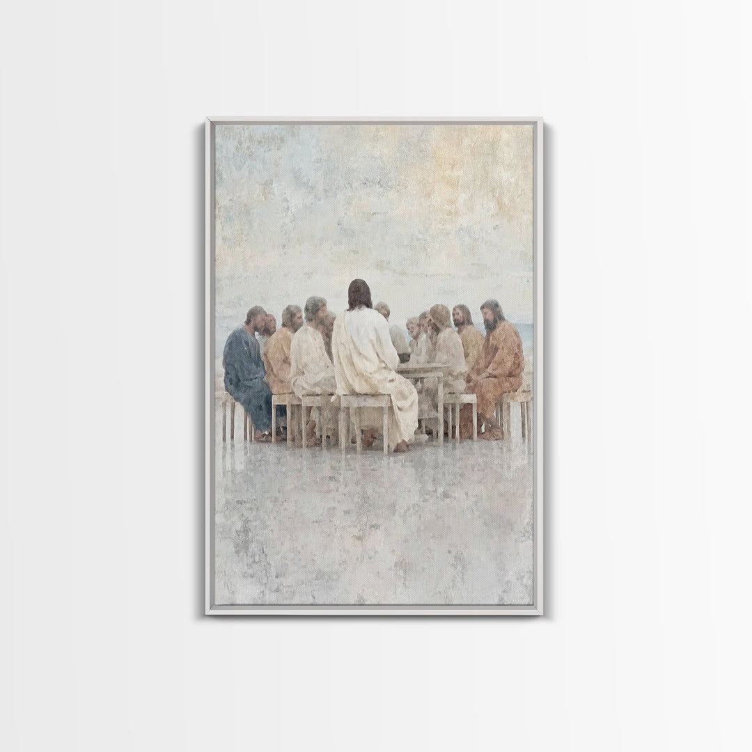 Circle Of Teaching, Framed Canvas Print, Christian Art Canvas, Jesus Painting, Christian Wall Art, Modern Christian Art, Christian Gift
