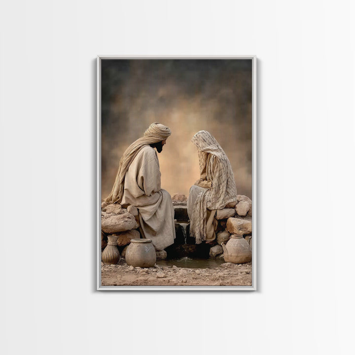 Well Of Mercy, Framed Canvas Print, Christian Art, Jesus Painting, Christian Wall Art, Christian Art Canvas, Christian Gift Ideas