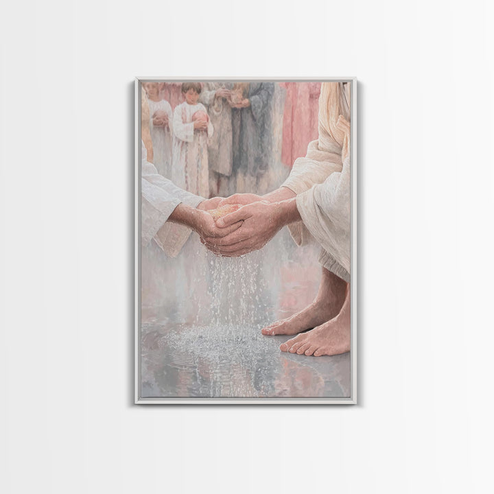 Living Waters Hope – Framed Canvas Print – Christian Wall Art – Christian Art Canvas – Christian Painting – Christian Christmas Art – Chris