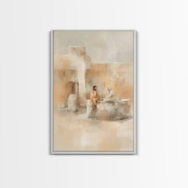Desert Well Grace, Framed Canvas Print, Jesus Painting, Christian Wall Art, Christian Art Canvas, Christian Art, Christian Gift Ideas