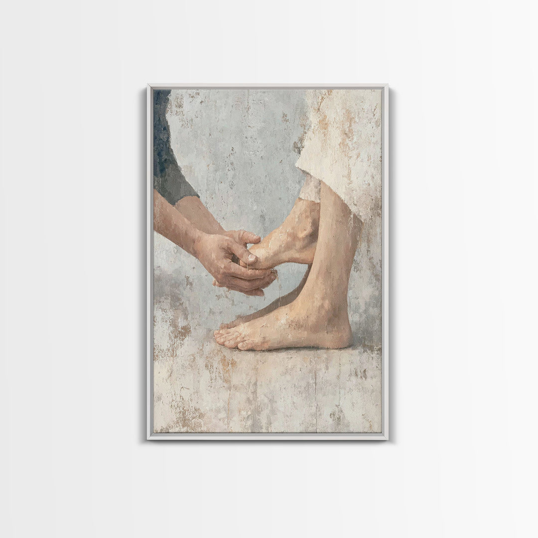 Cleansing Mercy – Framed Canvas Print – Christian Art Canvas – Christian Wall Art – Christian Painting – Vintage Christian Art – Christian