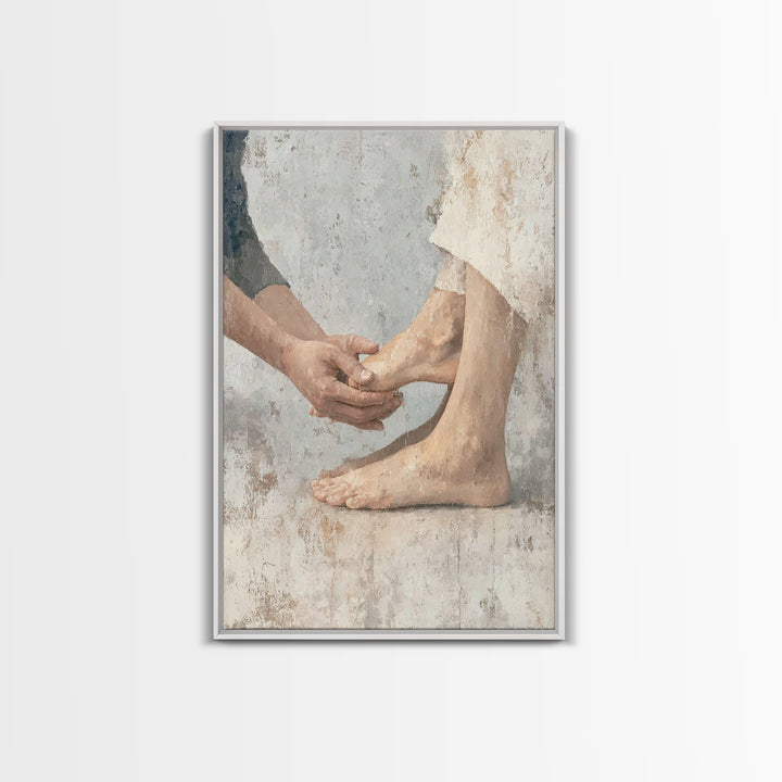 Cleansing Mercy – Framed Canvas Print – Christian Art Canvas – Christian Wall Art – Christian Painting – Vintage Christian Art – Christian