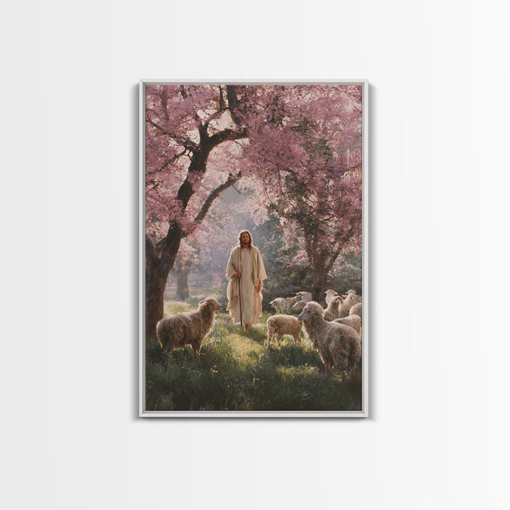 Blossoms Of Mercy – Framed Canvas Print – Christian Wall Art – Jesus Painting – Christian Art Canvas – Christian Decor – Large Christian Ar
