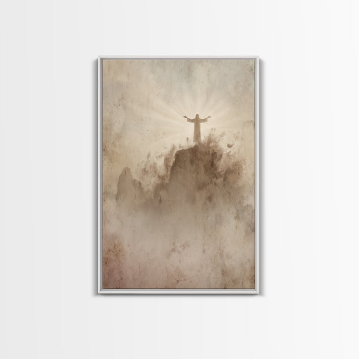 Radiant Mountain Blessing – Framed Canvas Print – Christian Wall Art – Christian Art Canvas – Jesus Painting – Christian Art – Christian De